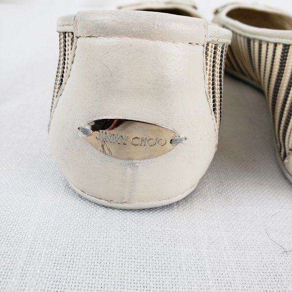 JIMMY CHOO Walsh Metallic Flats - Picture 8 of 14